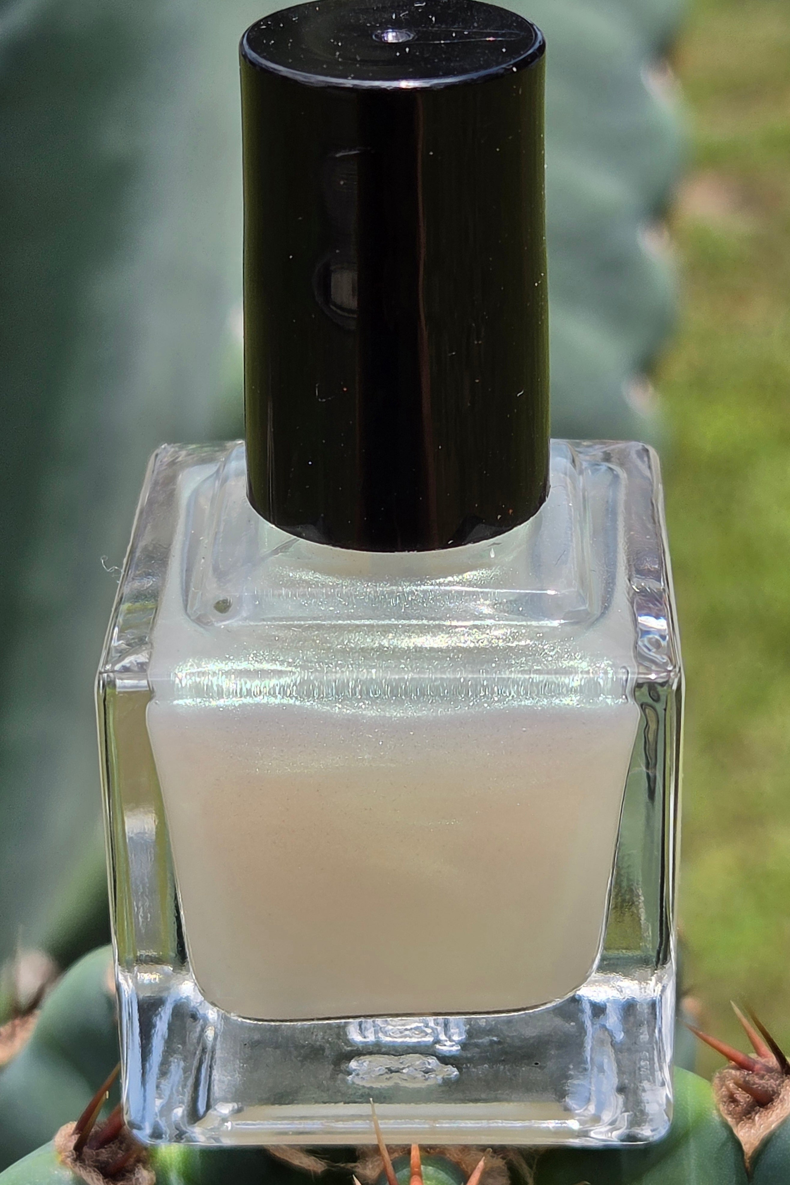 Dewspell | Sheer Opalescent Nail Lacquer with Lime-Green & Soft Golden Glow | Liquid Krystal Co. Prototype