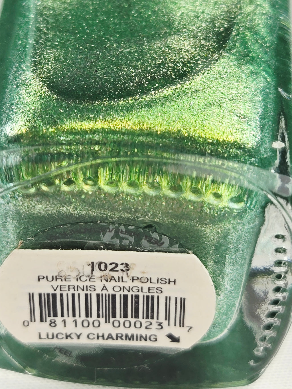 Pure Ice Lucky Charming Nail Polish 1023 Emerald Green Glitter Shimmer Lacquer .5 oz