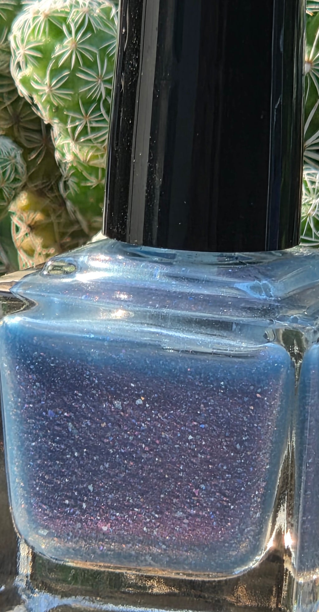 Sirius Scintillation – Handmade Indie Nail Polish | Blue-Violet Jelly | Red, Blue & White Microflakes | Buildable Celestial Shimmer | Liquid Krystal Co. Prototype