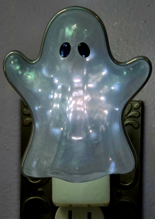 Bath & Body Works Pearlescent Ghost Wallflower Fragrance Plug Night Light Iridescent Halloween Decor
