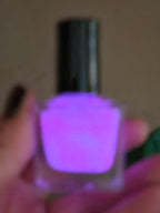 Dreamshock- Purple to Pink Thermal Glow in the Dark Shimmer Nail Polish | Liquid Krystal Co. Handmade Indie Lacquer