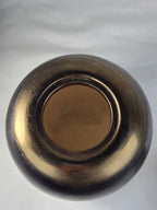 Crackle Glaze Ceramic Vessel with Removable Metal Insert Firepot