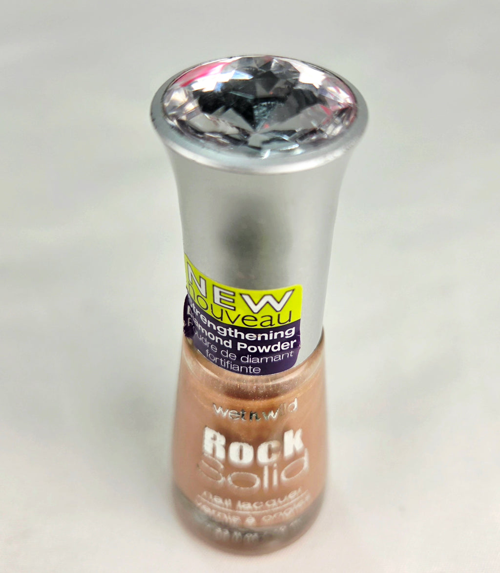 Wet n Wild Rock Solid Nail Lacquer 226 Beautiful in Bronze Diamond Powder Collectible