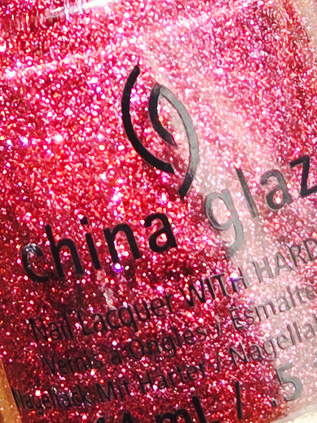 China Glaze “Put a Bow On It” Pink Glitter Nail Polish – Discontinued Holiday Shade 14ml
