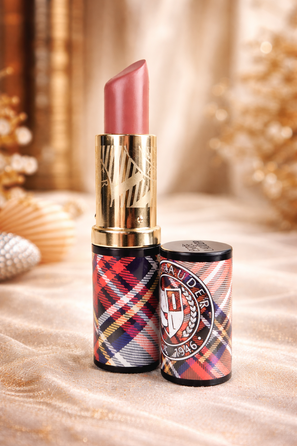 Estée Lauder Tartan Beauty Classic — Limited Edition Make Me Blush Plaid Lipstick