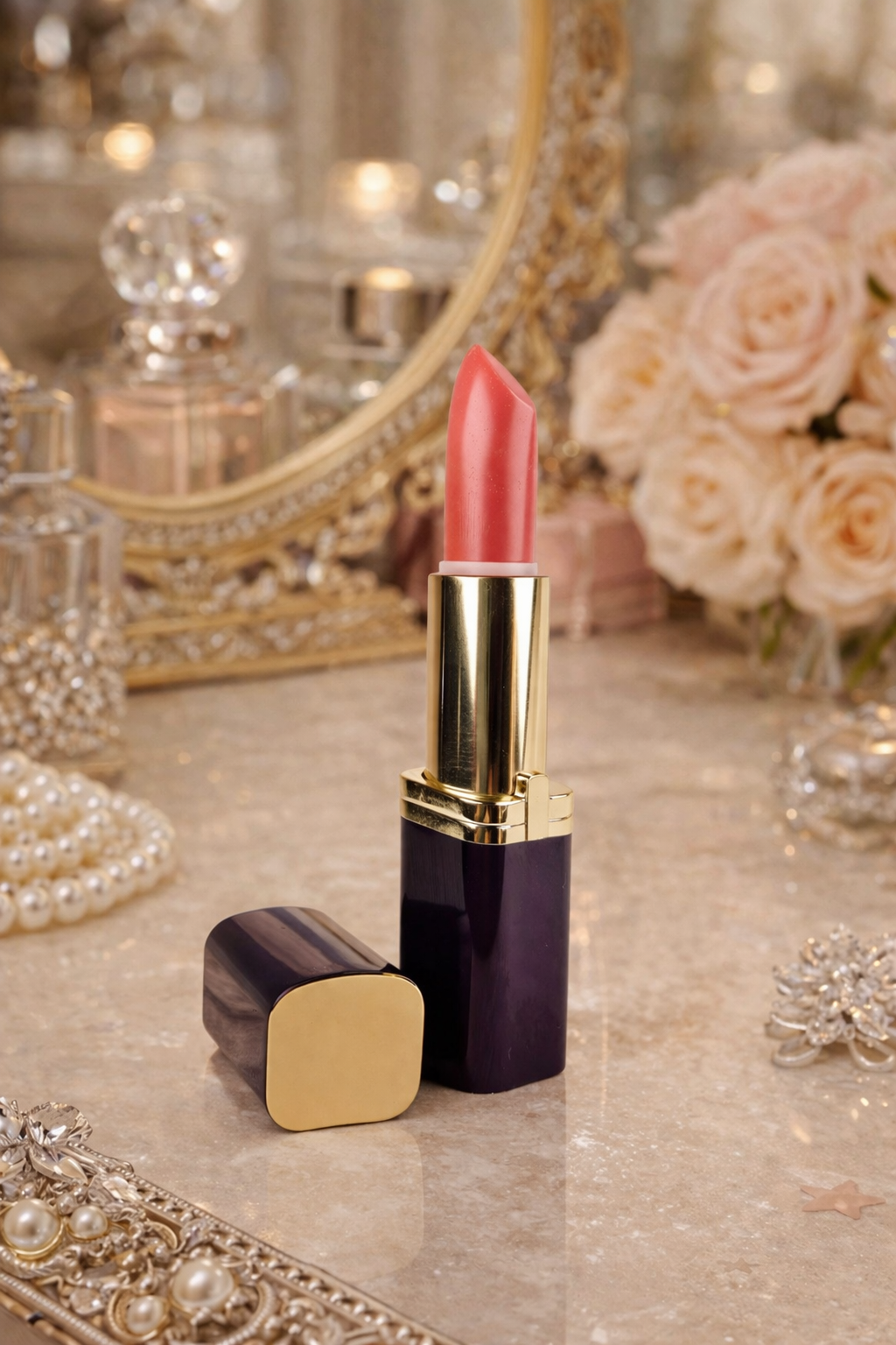 L’Oréal Vintage Crème Riche Lipstick No. 220 “Tendre Rose” collectors vanity 