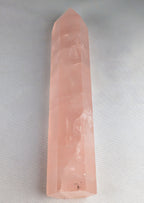 Rose Quartz Crystal Tower Point Generator 4.5 Inch Pink Healing Stone