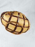 Handwoven Vintage Duck Basket | Rustic Folk Art | 6” x 5”