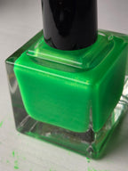 Ectophoria- Neon Radioactive Green Gold Shimmer Glow In The Dark Blacklight Reactive Indie Lacquer Handmade Indie Nail Polish