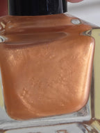 Xiāntáo Elixir | Golden Honey Peach Shimmer Nail Polish | Liquid Krystal Co. Handmade Indie Lacquer