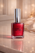 Pure Ice Crimson Shimmer Nail Polish – Vibrant Red Micro-Glitter Lacquer (Discontinued Shade)