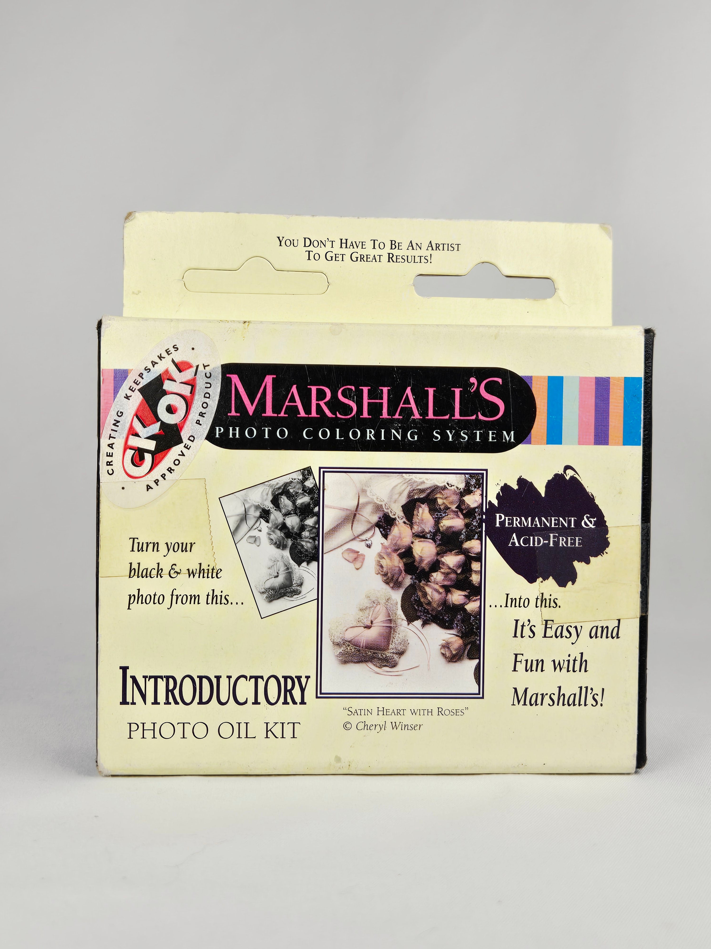 Marshall’s Introductory Photo Oil Kit – Vintage Photo Coloring System Sleeved Box Set