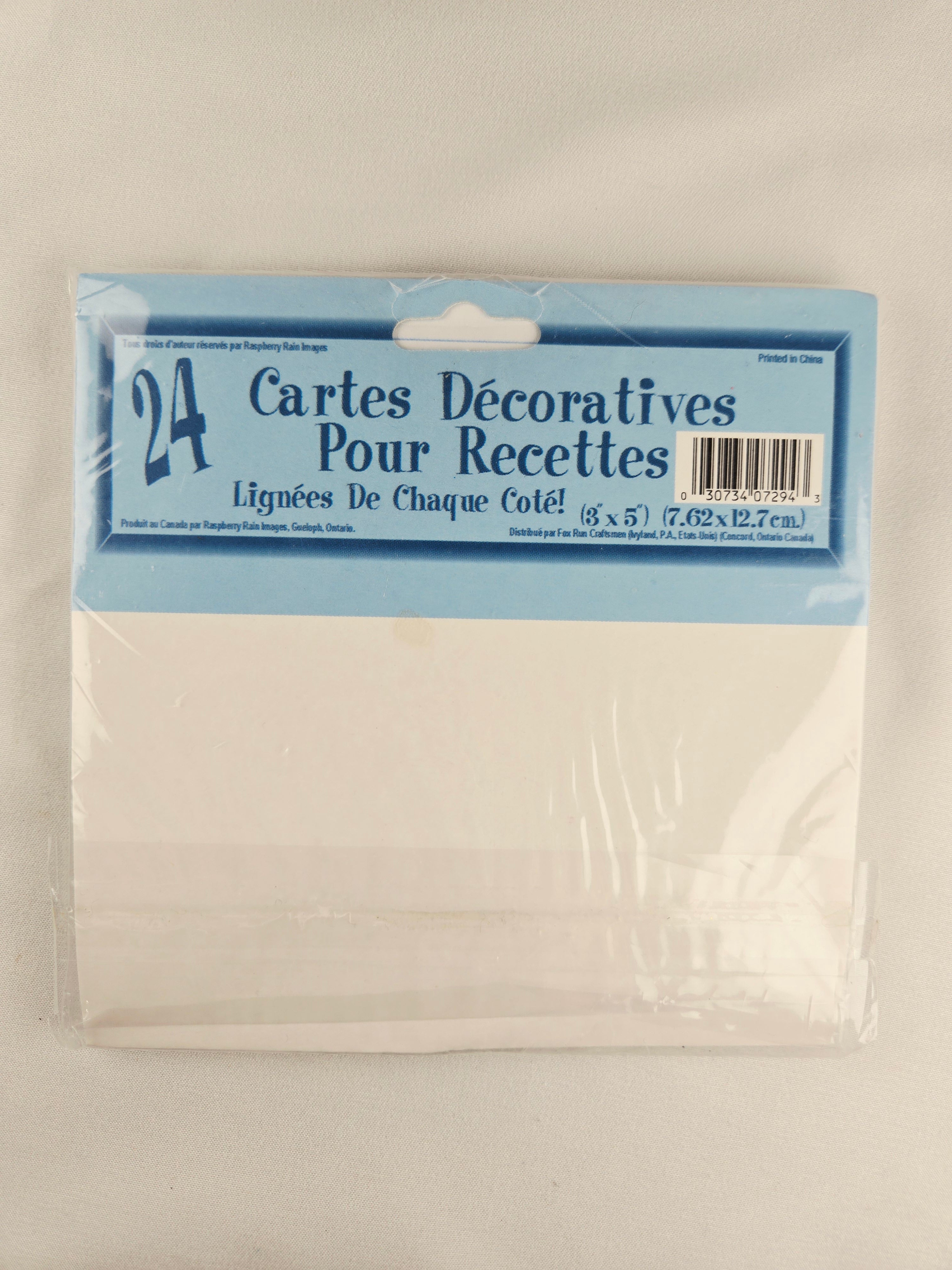 Herb Garden Recipe Cards — Botanical Illustrated 3x5 Designer Recipe Card Set (24 Cards)