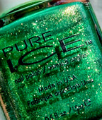 Pure Ice Lucky Charming Nail Polish 1023 Emerald Green Glitter Shimmer Lacquer .5 oz