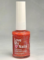Love My Nails Cinderella 1515 Glitter Nail Polish Orange Holographic Vintage Collectible