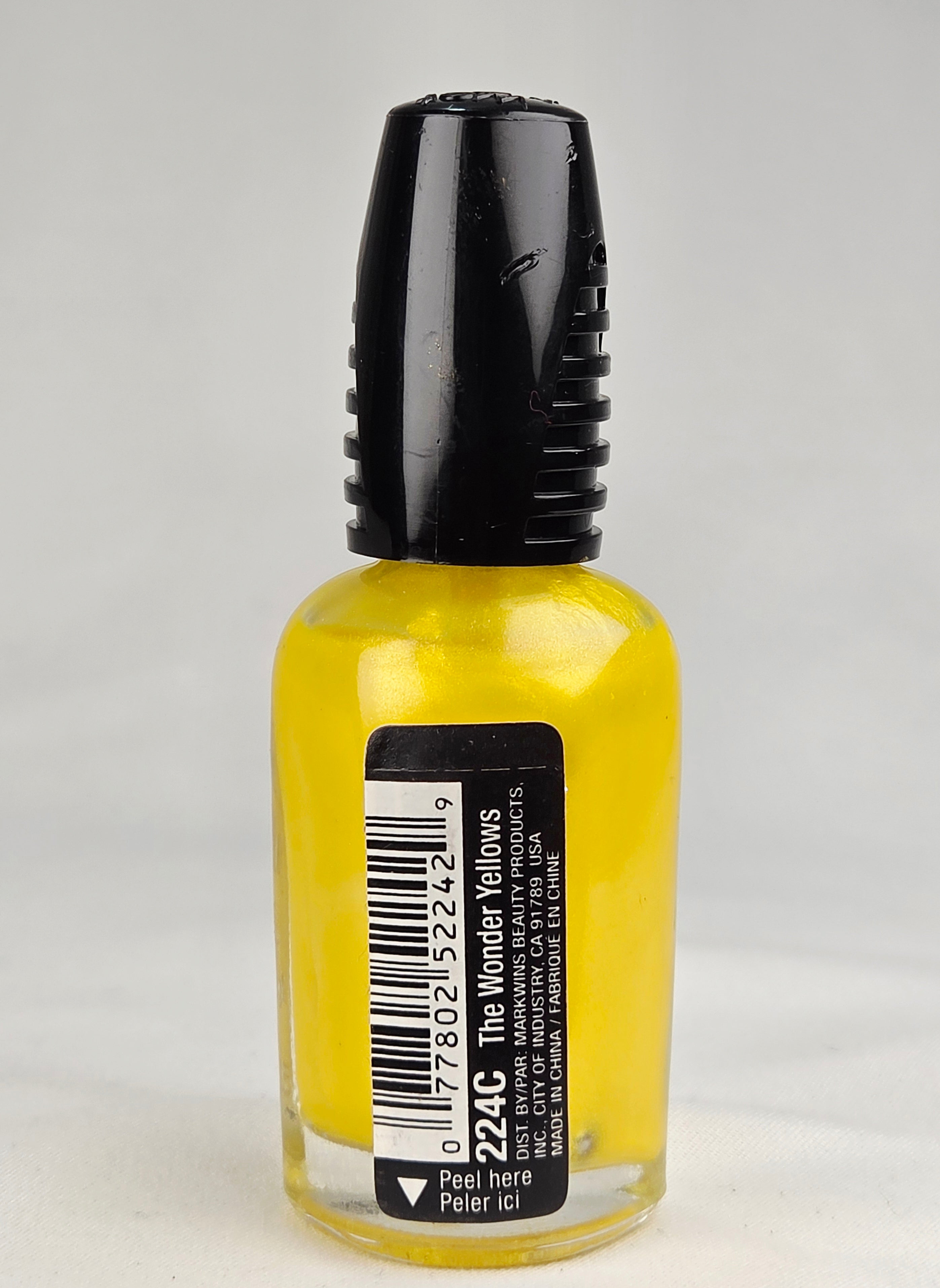 Wet n Wild Fast Dry The Wonder Yellows 224C Bright Yellow Nail Polish Pearl Finish Collectible