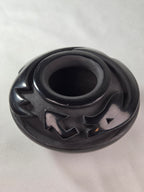 Johanna Herrera & Anthony Baca Santa Clara Pueblo Blackware Pottery 3.25" Signed