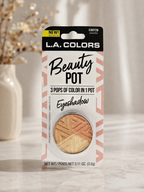 L.A. Colors Beauty Pot Eyeshadow Peaceful C30728 Gold Copper Trio Shimmer Eyeshadow Palette