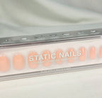Static Nails Jet Setter Round | Soft Peach Nude Press-On Nails | Reusable Pop-On Manicure | Up to 30 Day Wear