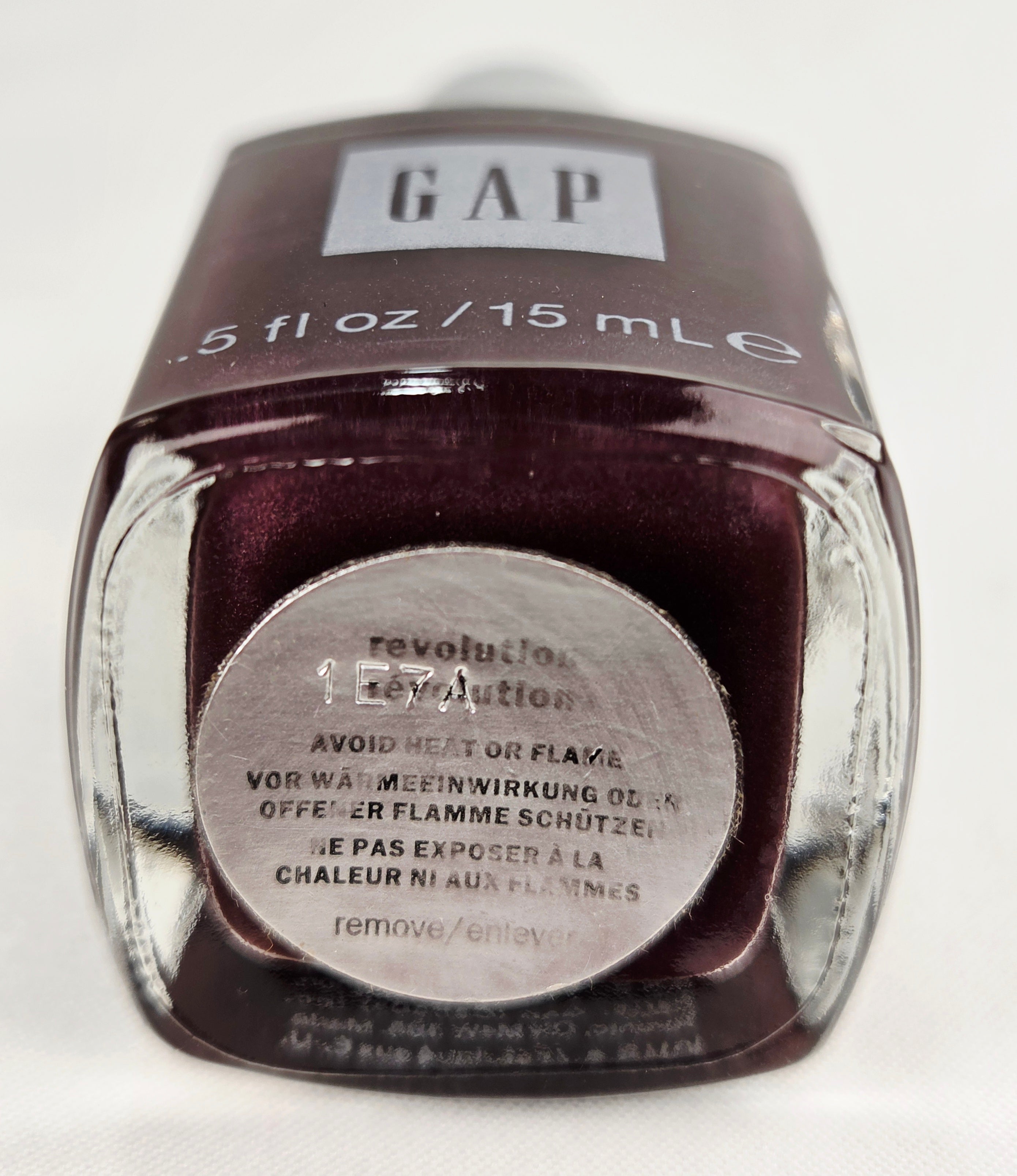 Vintage GAP Nail Polish Revolution Full Bottle Rare Burgundy Plum Shimmer 1E7A