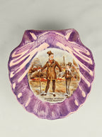 Lancaster & Sandland England Vintage Lusterware Dish – Dickens “Micawber Introduces David to London” Purple Collector Piece