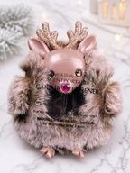 Bath & Body Works Fuzzy Reindeer Scentportable Car Fragrance Holder Visor Clip Retired New