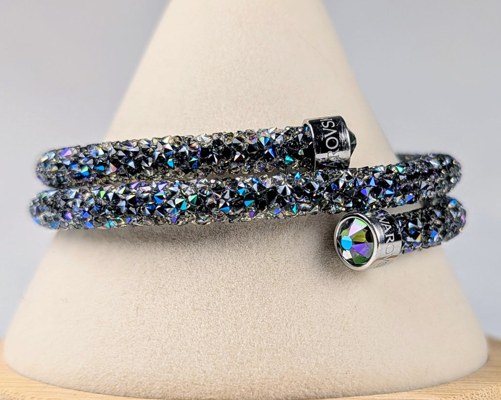 Swarovski Crystaldust Paradise Shine Wrap Bracelet Retired Aurora Crystal Collector Jewelry
