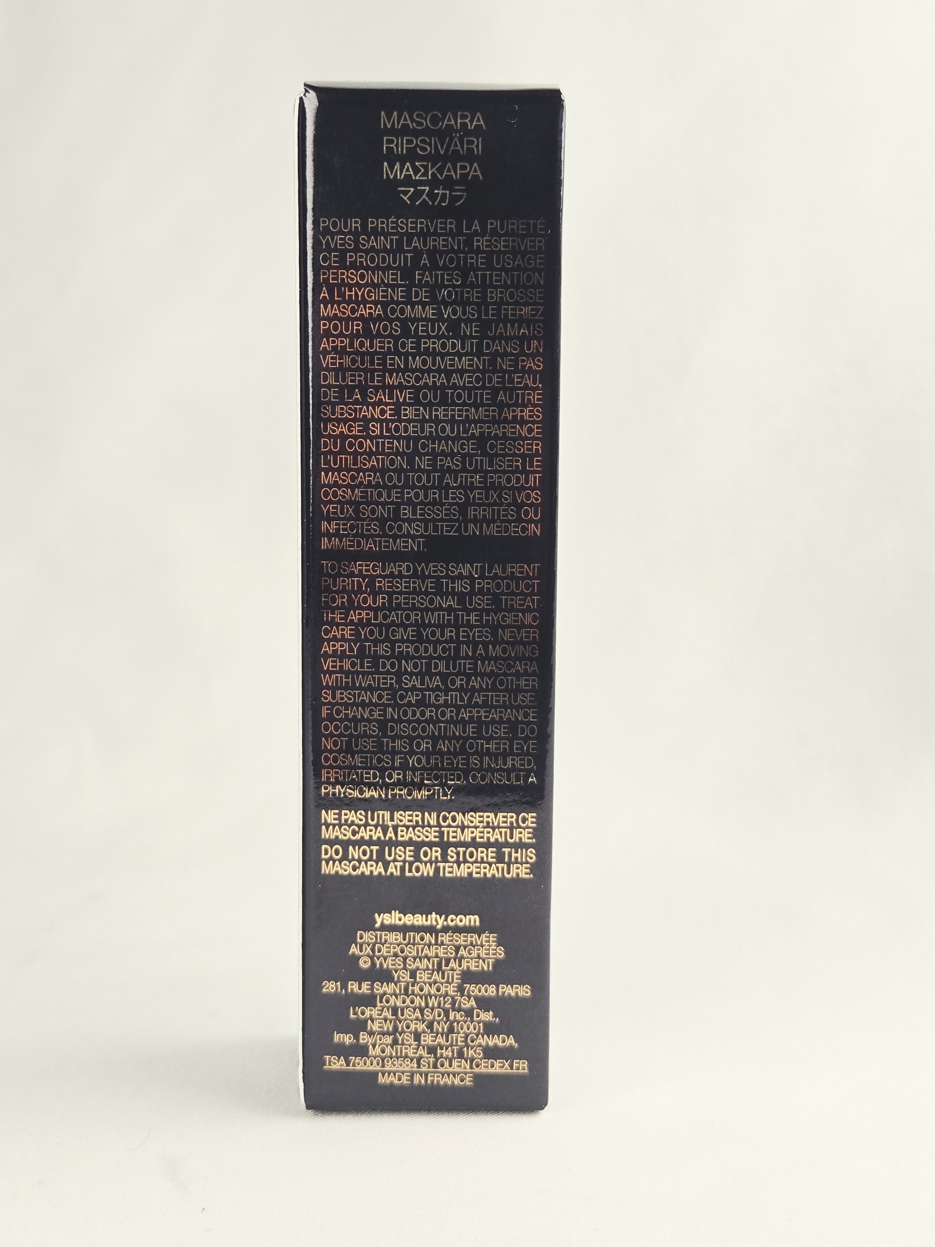 Yves Saint Laurent Lash Clash Mascara Noir Black 1 Extreme Volume 0.16 oz / 5 ml