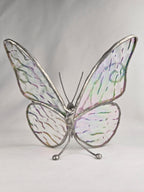 Iridescent Stained Glass Butterfly — Handcrafted Decorative Accent
