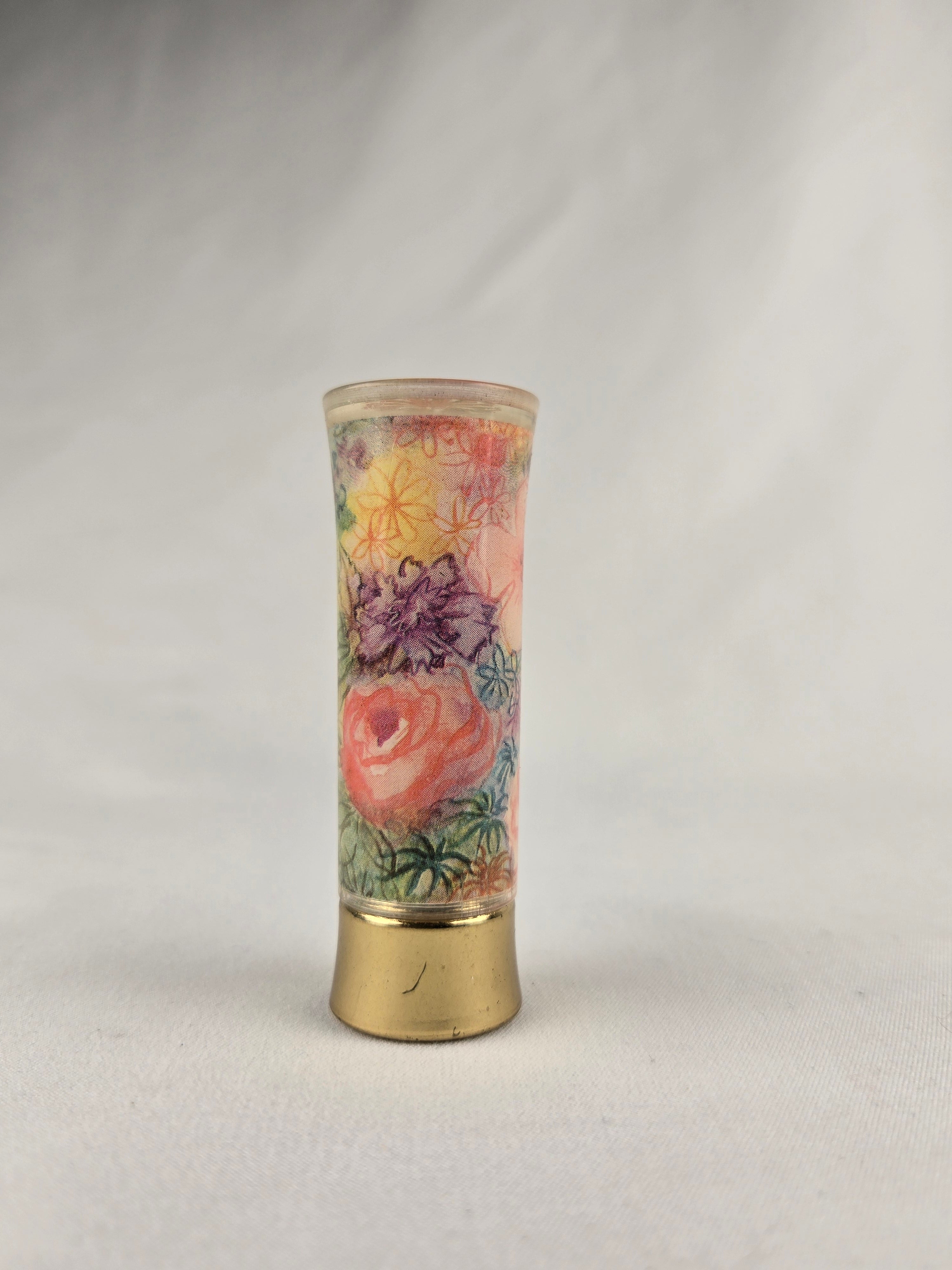 Vintage Avon “Red Commotion” Lipstick – Floral Case Gold Tube Retro Beauty Collectible