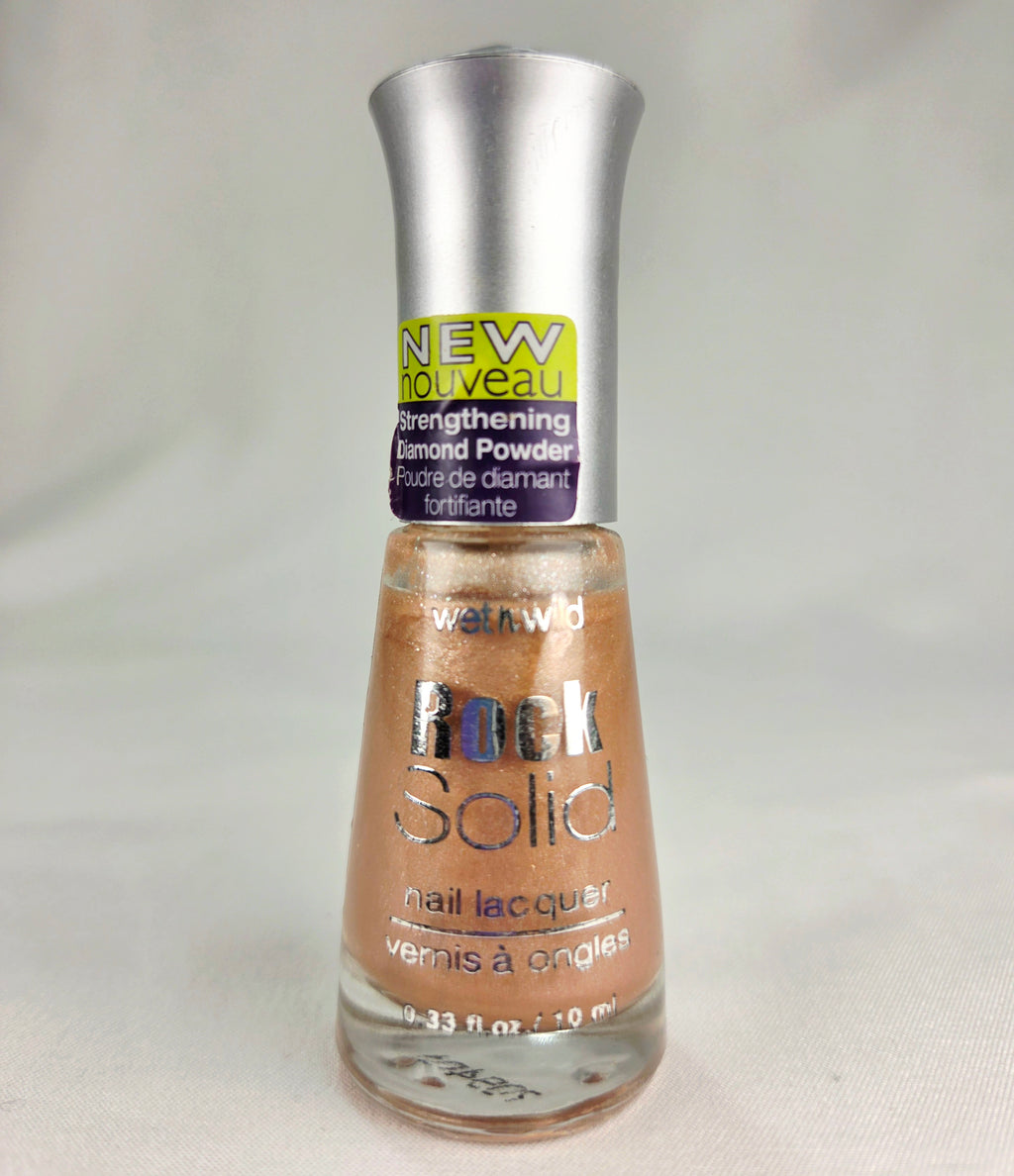 Wet n Wild Rock Solid Nail Lacquer 226 Beautiful in Bronze Diamond Powder Collectible