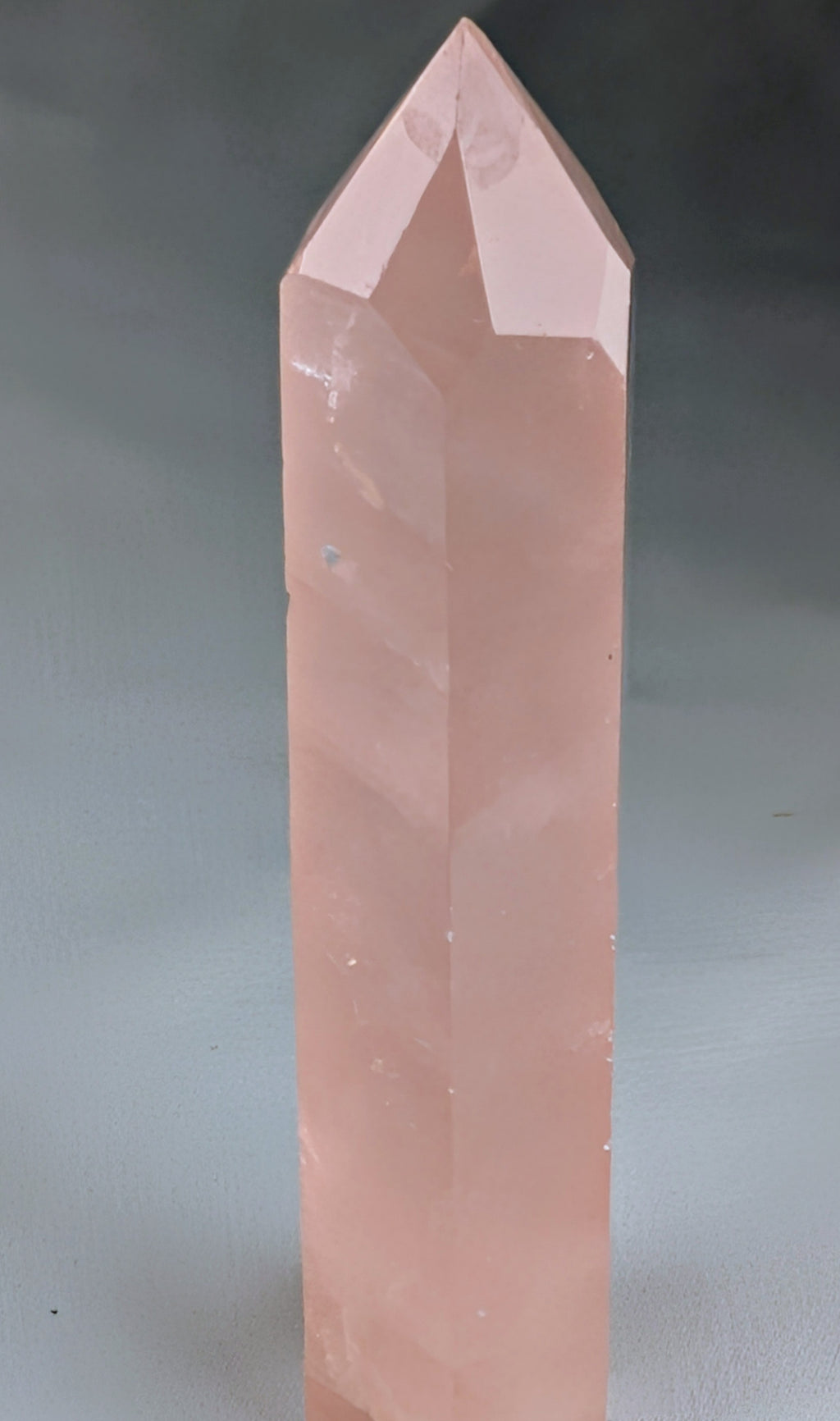 Rose Quartz Crystal Tower Point Generator 4.5 Inch Pink Healing Stone
