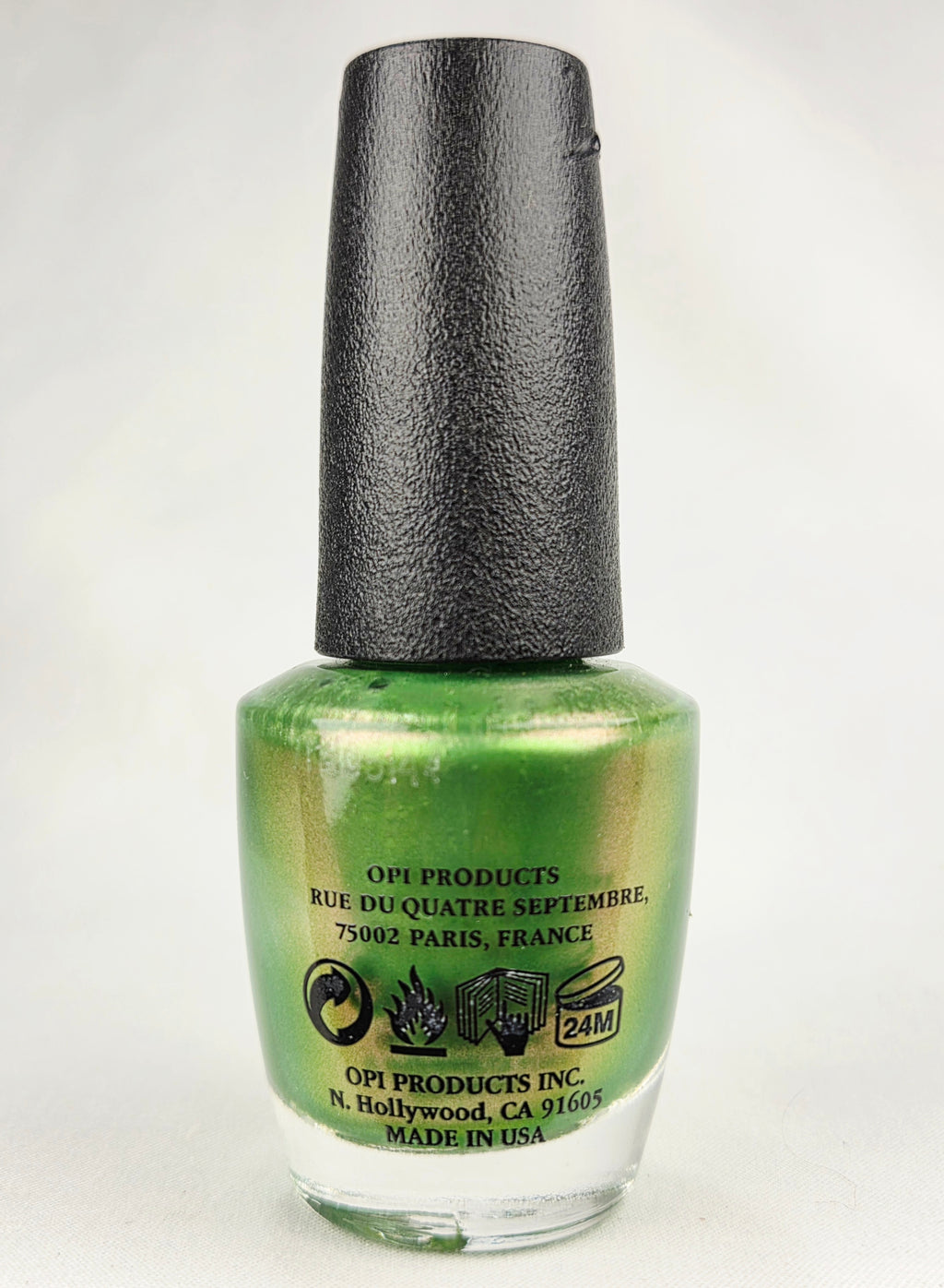 OPI My Gecko Does Tricks Nail Lacquer NL H66 | Green Pearl Shimmer Nail Polish | Discontinued Collectible | 15 mL