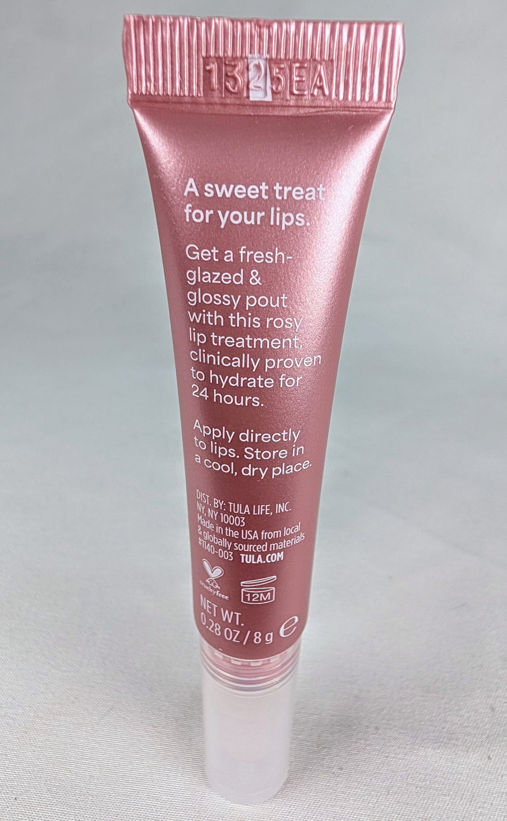 TULA Skincare Glaze Plumping Lip Treatment Pink Prebiotics & Peptides Lip Gloss