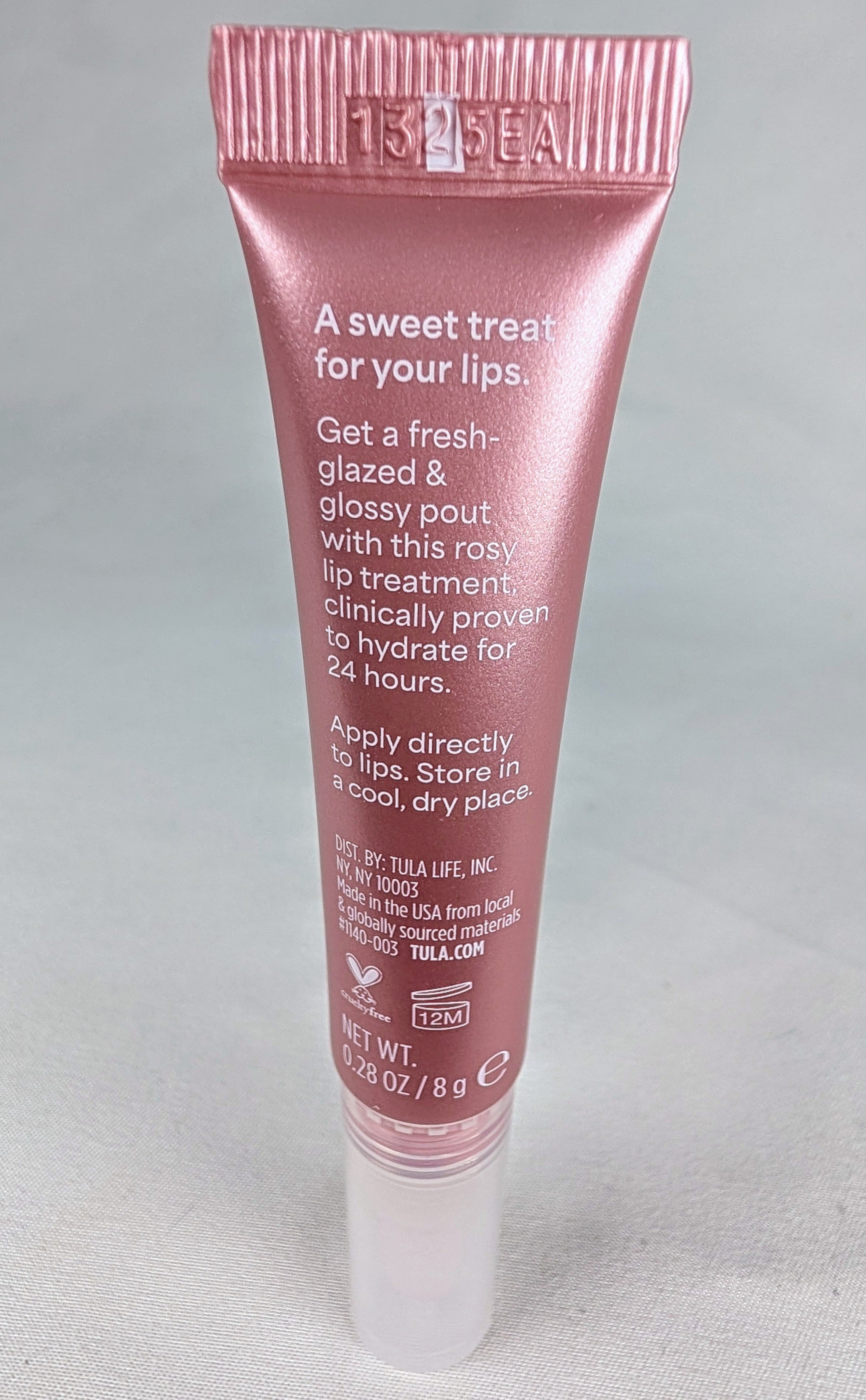 TULA Skincare Glaze Plumping Lip Treatment Pink Prebiotics & Peptides Lip Gloss