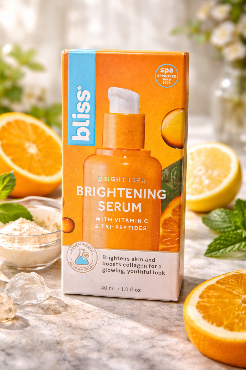 Bliss Bright Idea Vitamin C Brightening Serum 30ml | Collagen Boosting Skincare with Tri-Peptides 