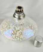 Iridescent Mosaic Glass Oil Lamp w/ Cap | Handblown Look | Cozy Hearth & Home Décor