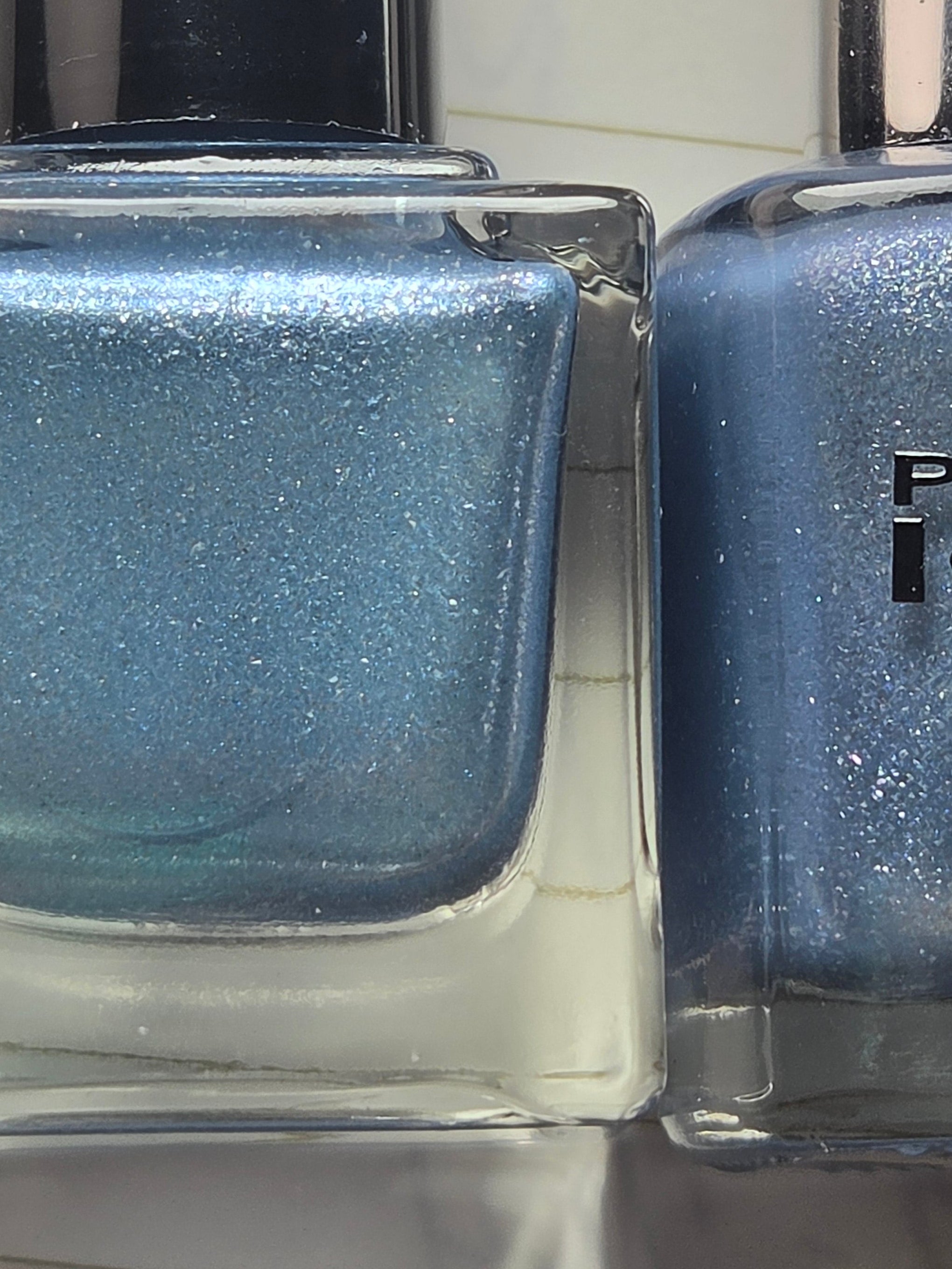 SKYLUME Icy Sky Blue Frost Shimmer Nail Polish | Liquid Krystal Co.