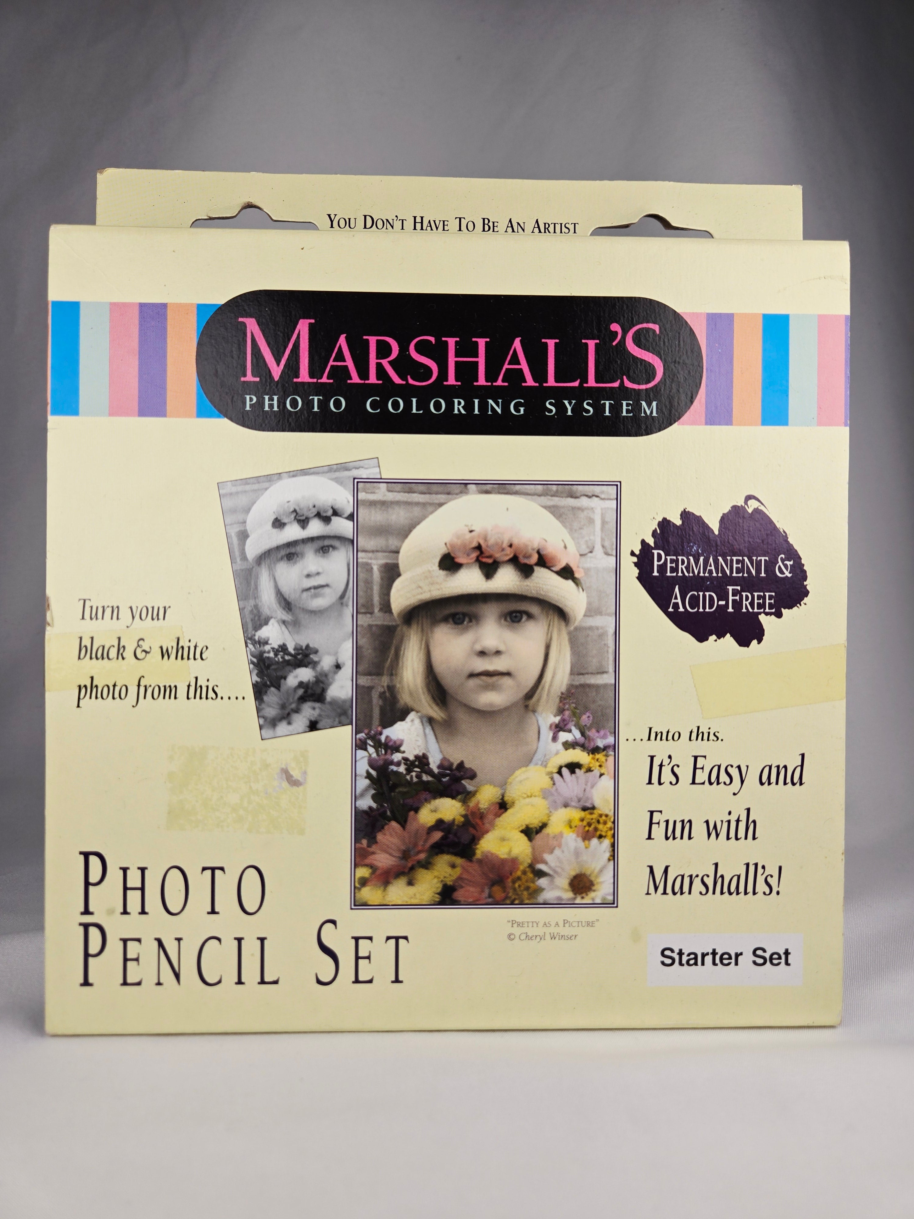 Marshall’s Photo Coloring System Starter Set – Vintage Photo Pencil Set Black & White Colorizing Kit