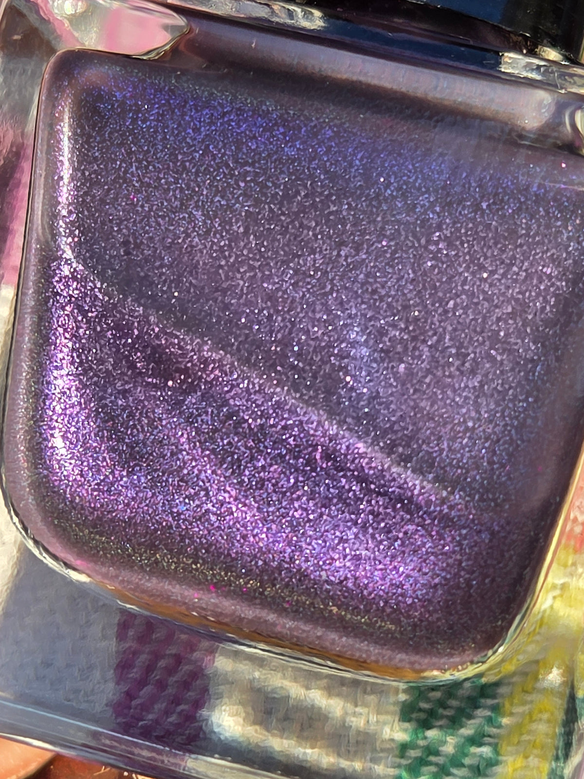 Shadow Blush - Thermal Nail Lacquer – Blackened Violet to Lilac Mauve Pink with Electric Blue-Violet Shimmer Handmade Indie Nail Polish