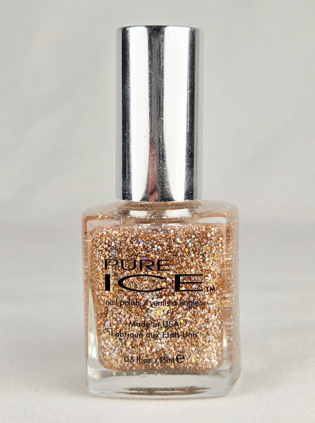 Pure Ice Nail Polish “Spit Fire” Gold Holographic Glitter Multicolor Sparkle Lacquer
