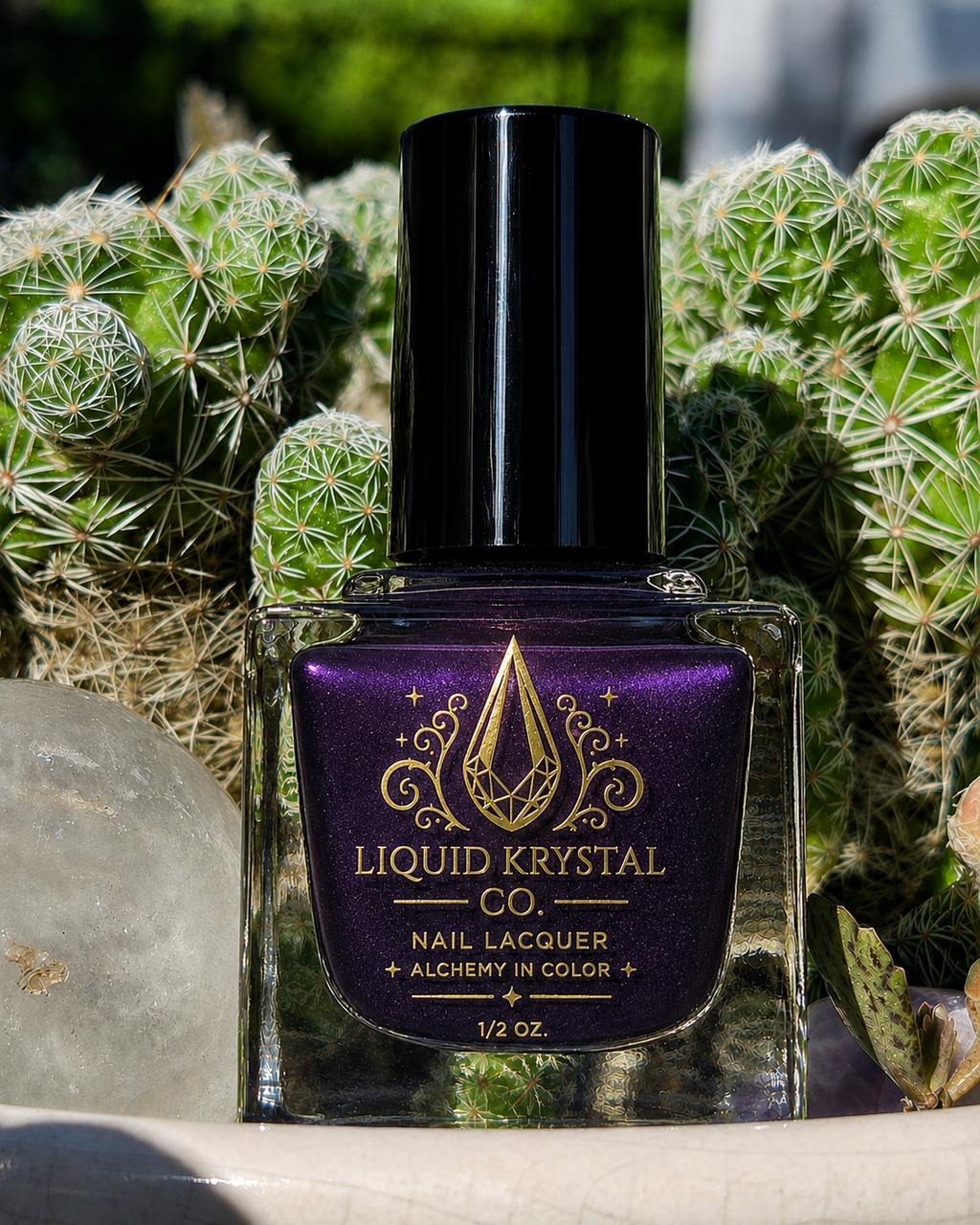 Violet Phantogenesis - Black Crelly Dark Purple Violet Shimmer Nail Polish Handmade Indie Lacquer | Liquid Krystal Co.
