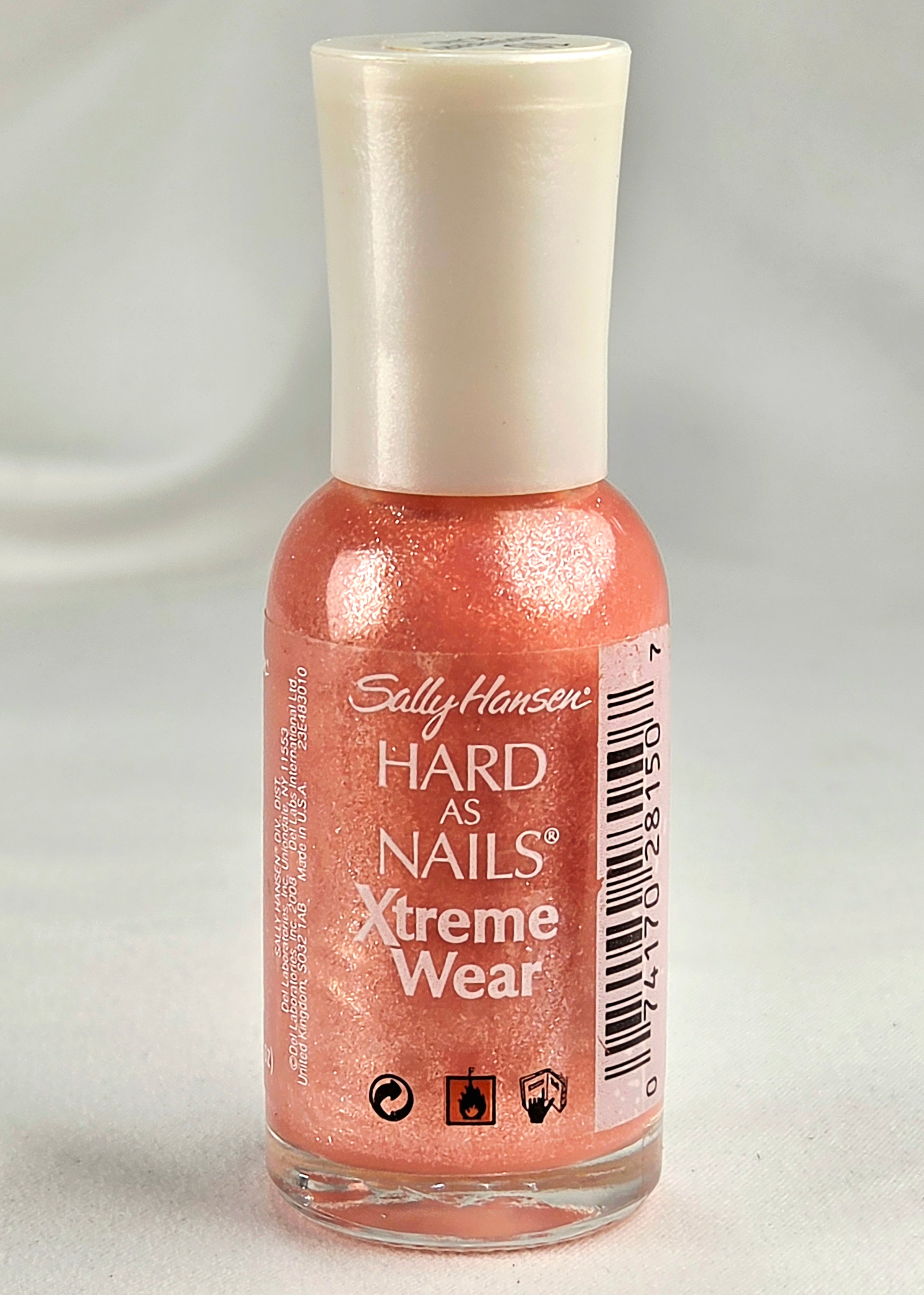 Sally Hansen Hard As Nails Xtreme Wear Strawberry Icing #10 | Discontinued Pink Shimmer Nail Polish | 11.8 mL Collectible