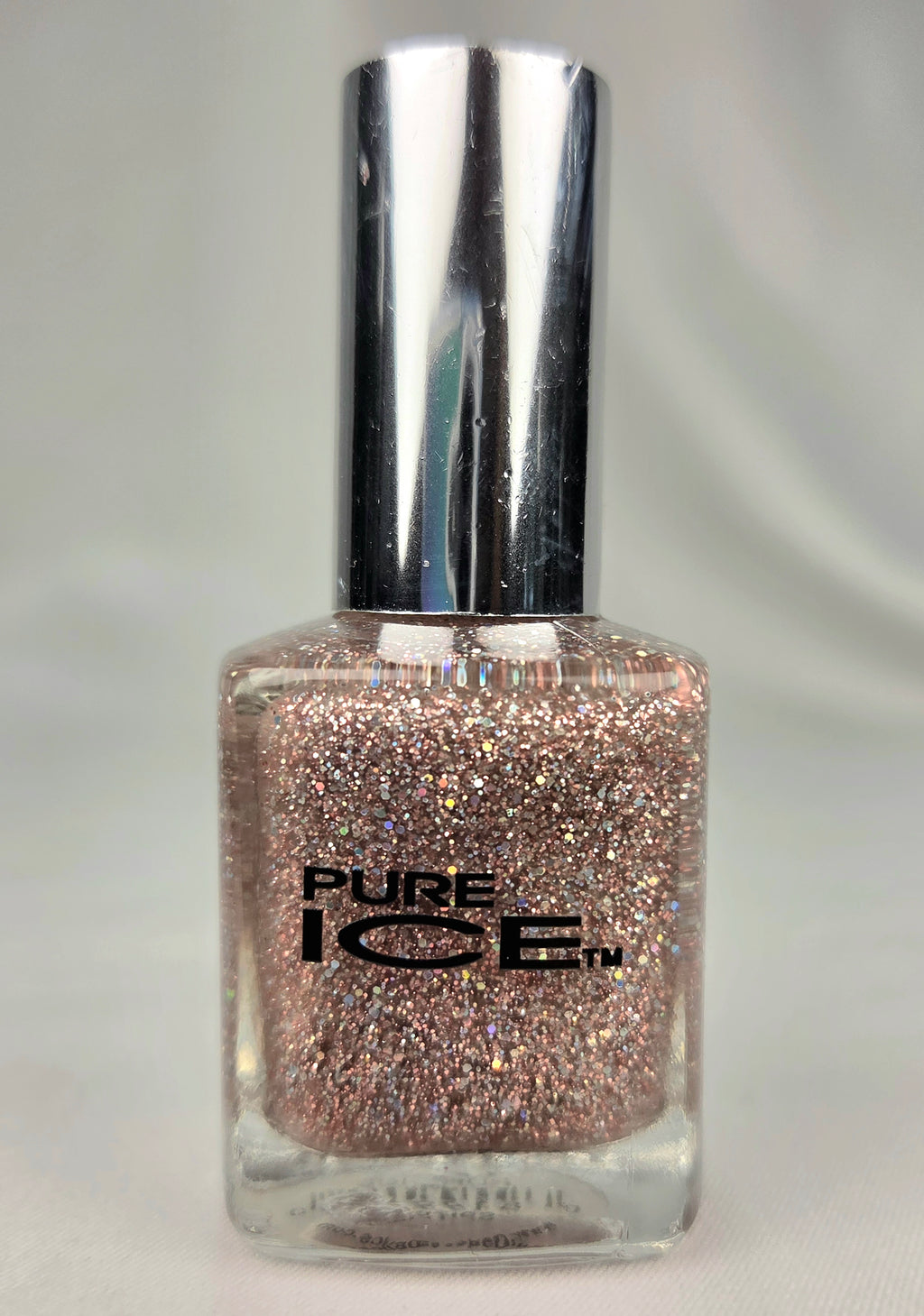Pure Ice Spitfire 991CP Glitter Nail Polish | Rose Gold Holographic Sparkle | Discontinued Shade