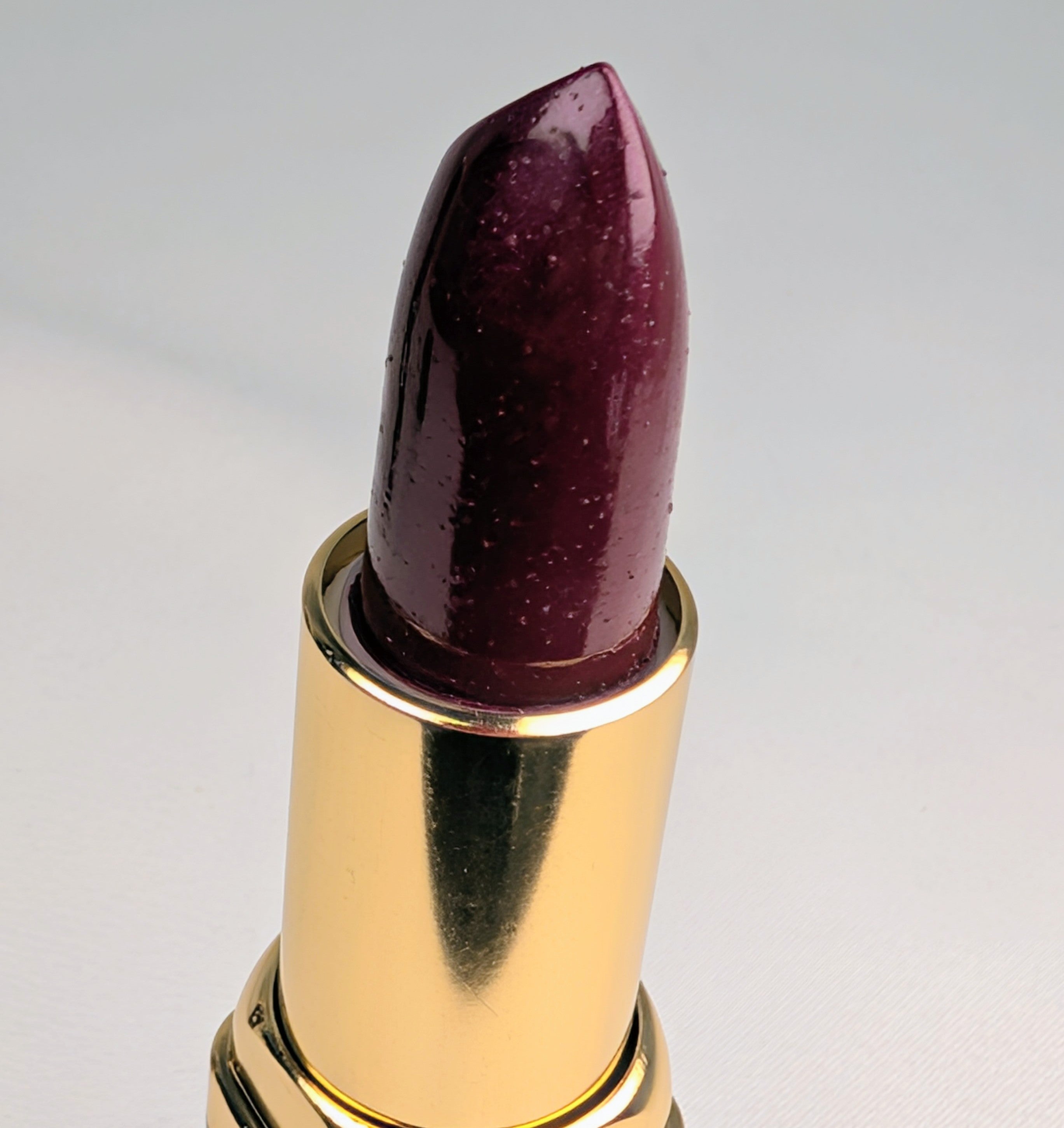 Vintage Avon Color Rich Renewable Lipstick Midnight Rose Plum Shimmer Gothic Dark Plum