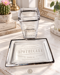 Bella Lux Dr. H. Gnadendorff Apothecary Glass Soap Dish & Tumbler Vanity Set