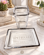 Bella Lux Dr. H. Gnadendorff Apothecary Glass Soap Dish & Tumbler Vanity Set
