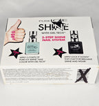 Pure Ice Shine Gel Tech Nail Polish Set – 2-Step Shine System | Red, Pink & Top Coat