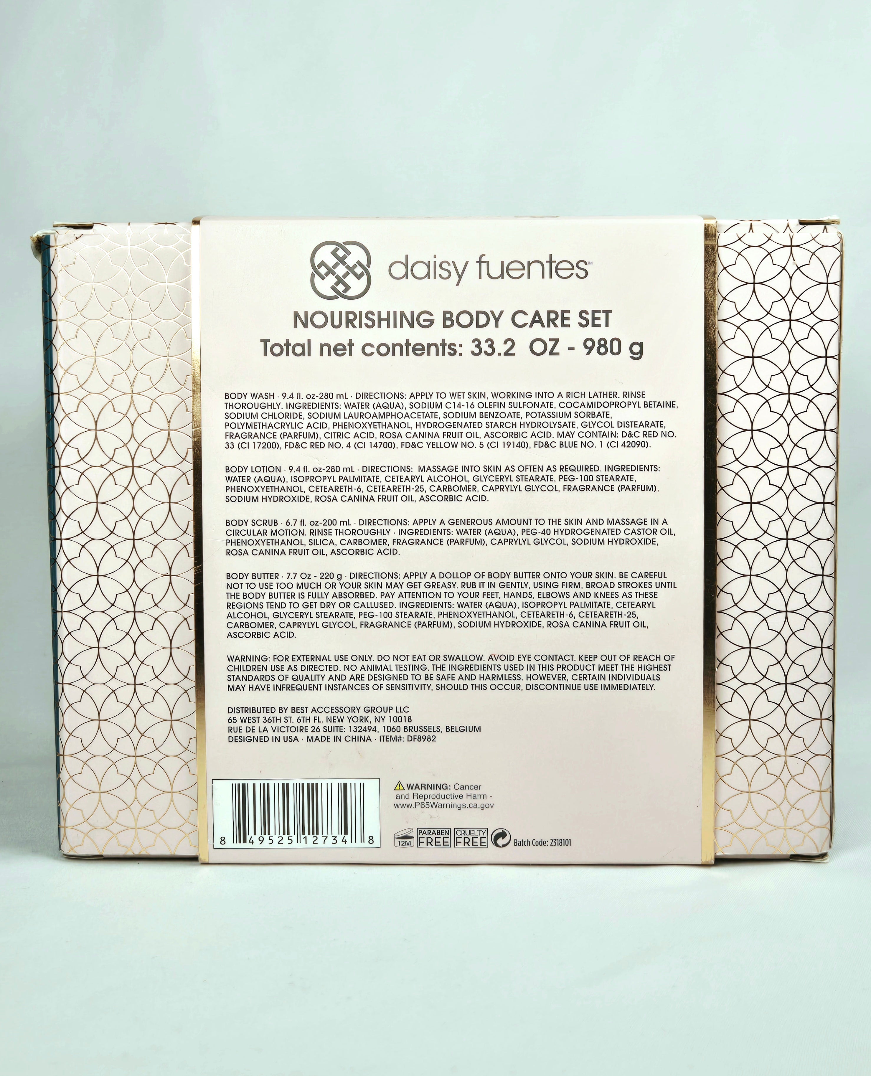 Daisy Fuentes Rose Petals Nourishing Body Care Set — Apothecary Gift Set | New