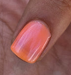 Arcflare - Neon Orange Glow in the Dark Nail Polish | Blue Violet Shimmer UV Reactive Handmade Indie Lacquer | Liquid Krystal Co.